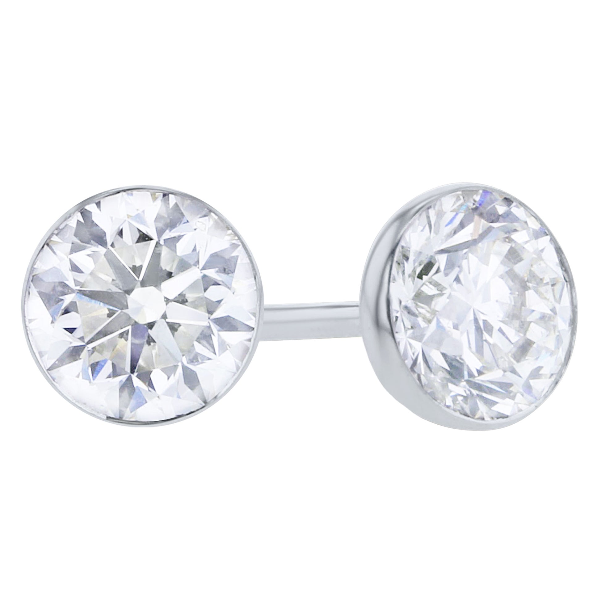 Get Naked Diamond Bezel Stud Earrings 1ct