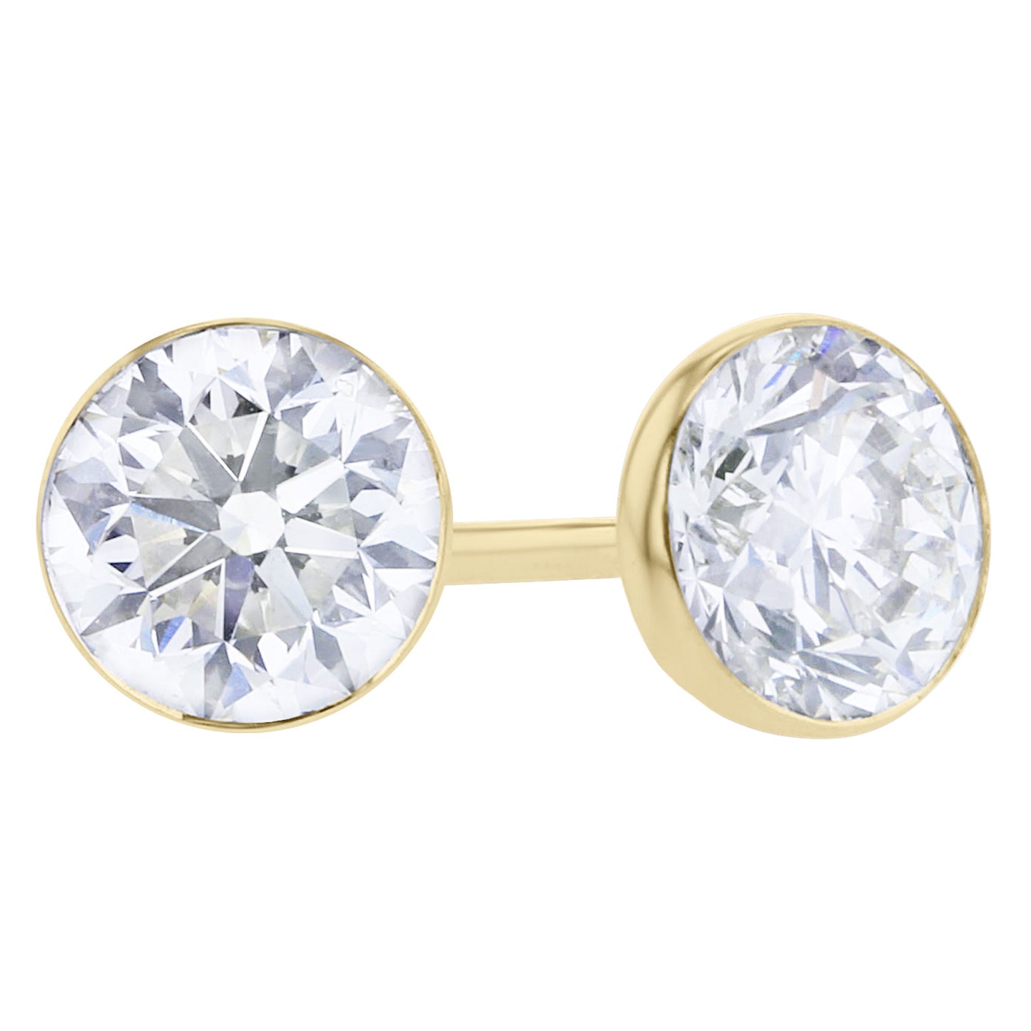 Get Naked Diamond Bezel Stud Earrings 1ct