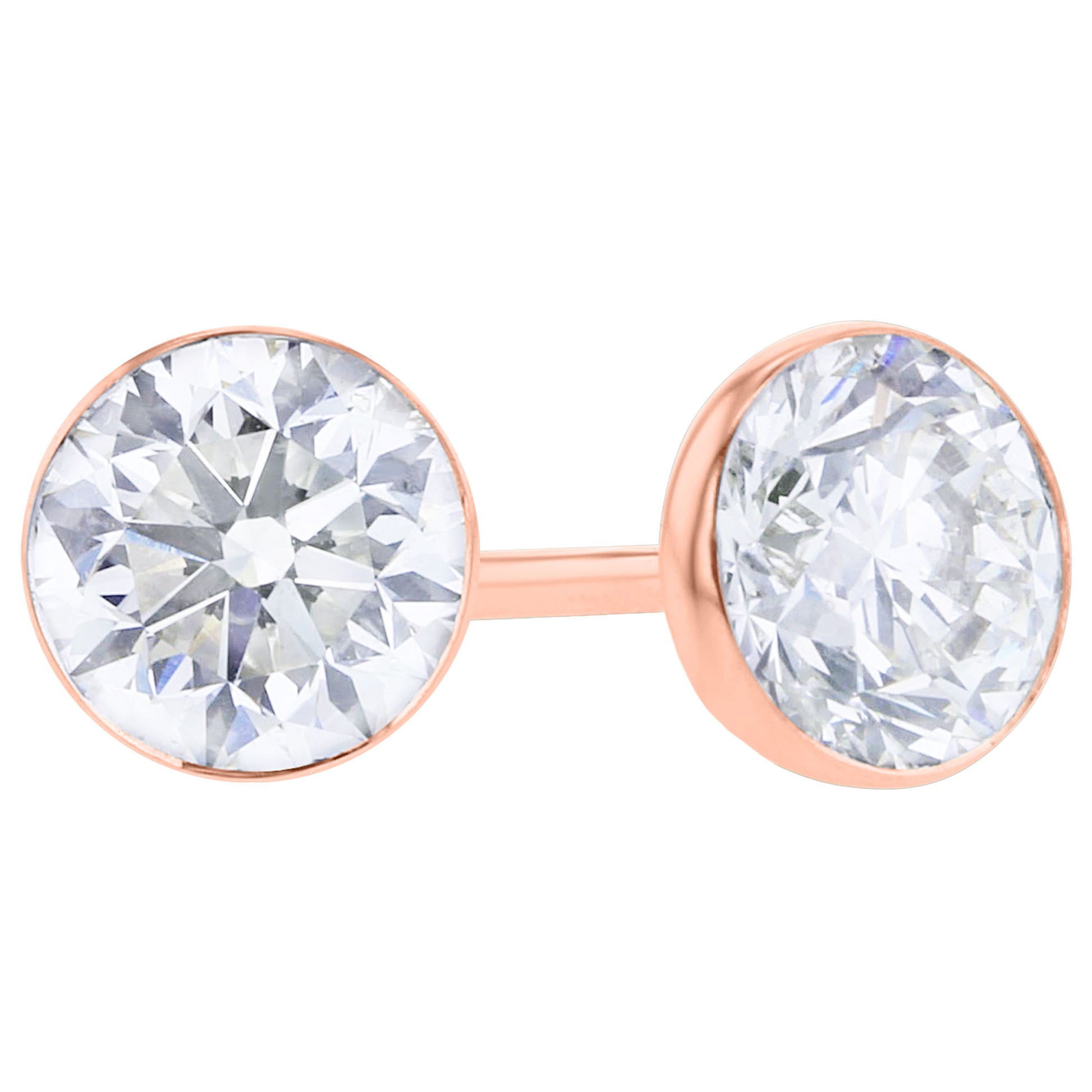 Get Naked Diamond Bezel Stud Earrings 1 1/2ct