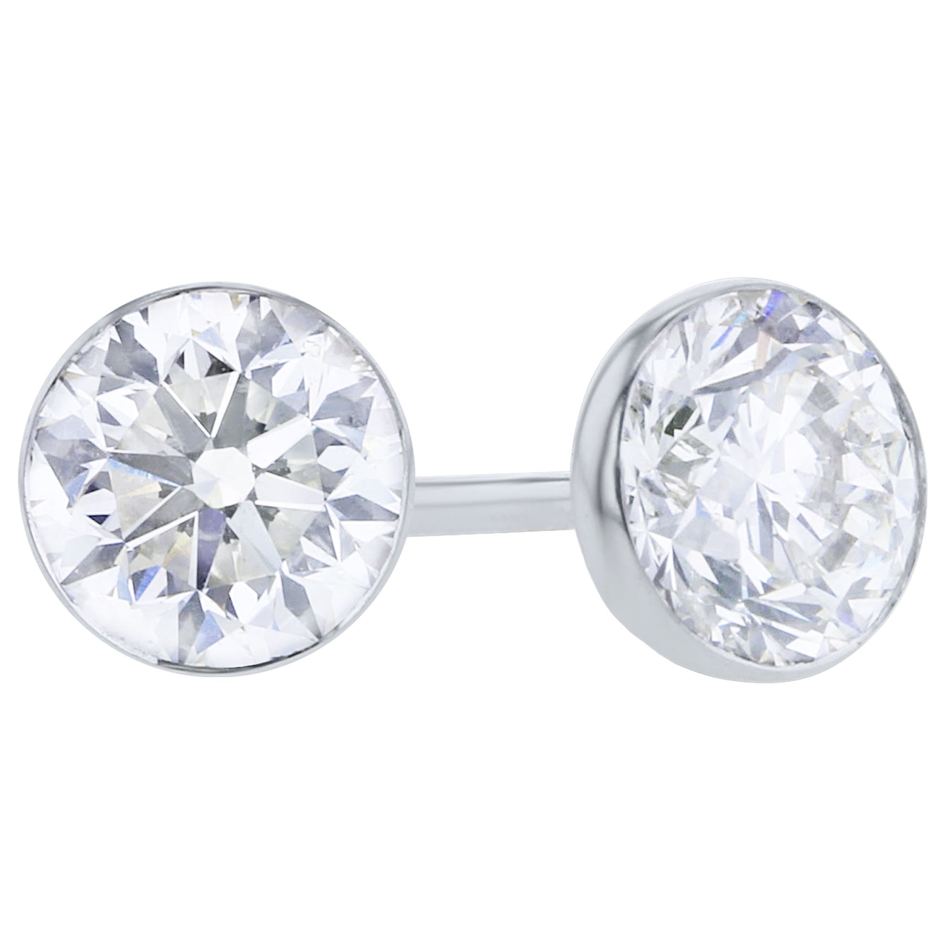Get Naked Diamond Bezel Stud Earrings 1 1/2ct