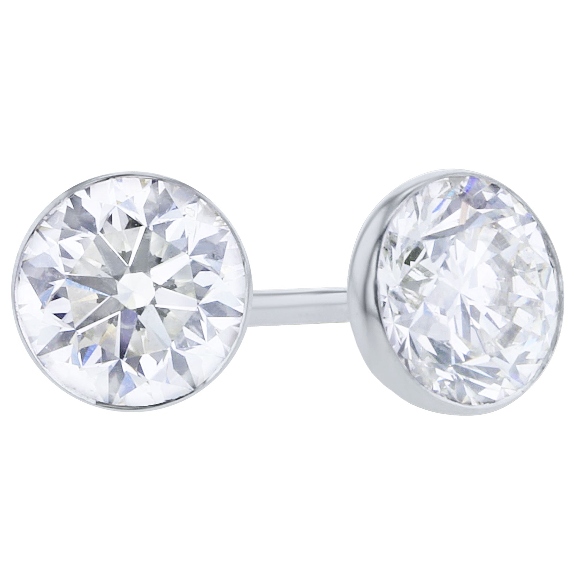 Get Naked Diamond Bezel Stud Earrings 1 1/2ct