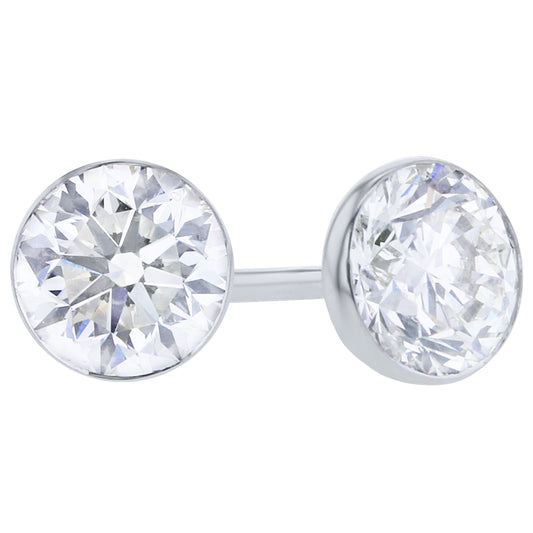 Get Naked Diamond Bezel Stud Earrings 1 1/2ct
