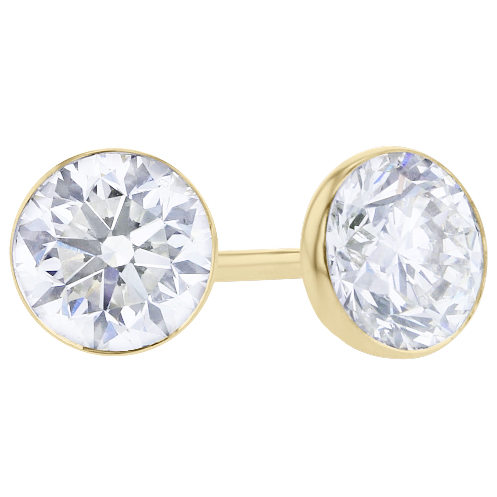 Get Naked Diamond Bezel Stud Earrings 1 1/2ct