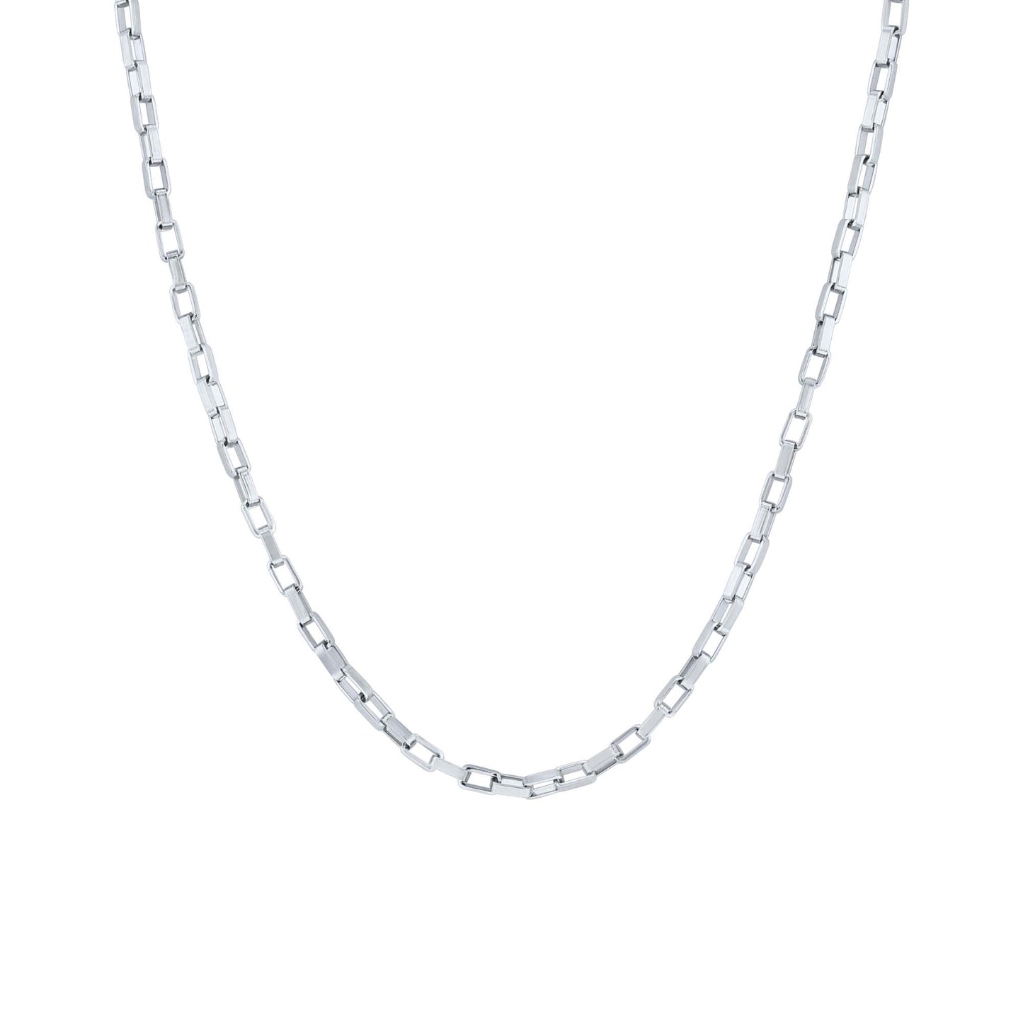 Ryker Rectangle Link Stainless Steel Chain Necklace