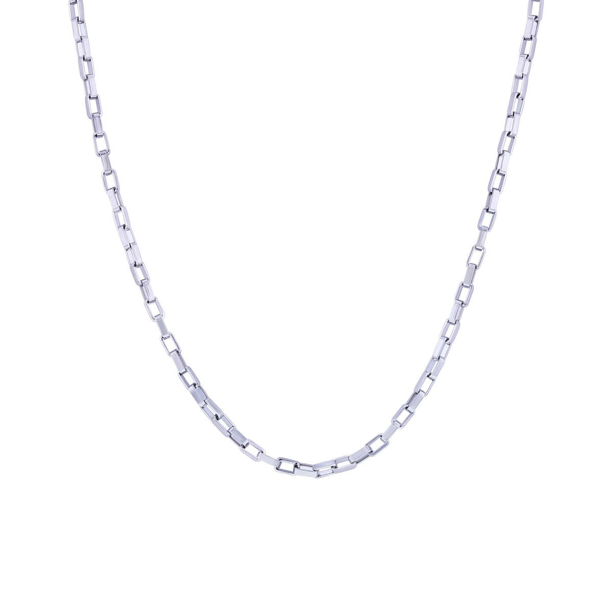 Ryker Rectangle Link Stainless Steel Chain Necklace