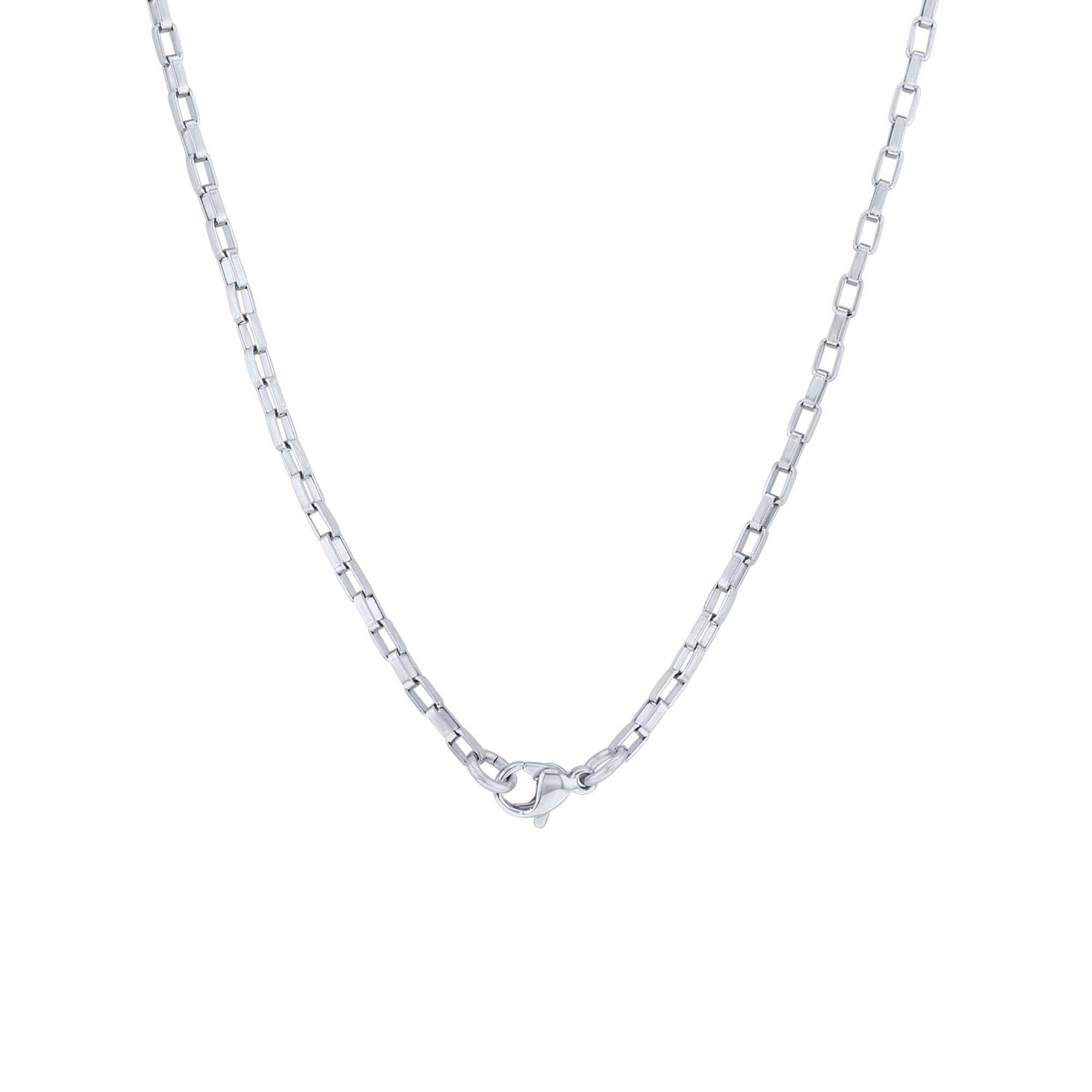 Ryker Rectangle Link Stainless Steel Chain Necklace