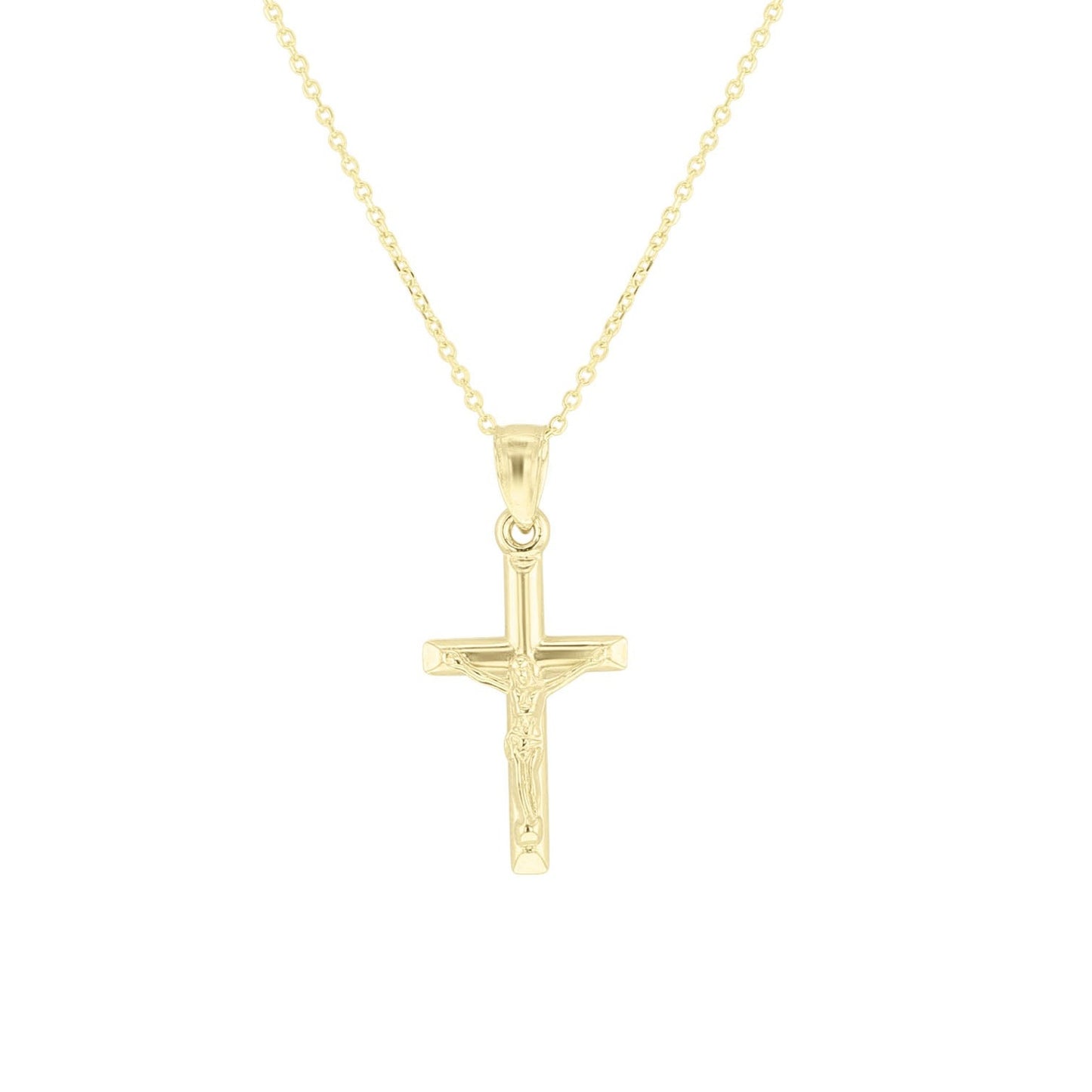 Petite Heavenly Gold Crucifix Necklace