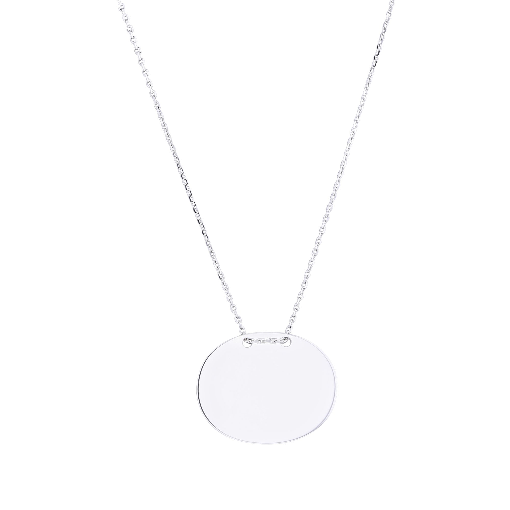 Steven Singer Silver Oval Plate Necklace – Steven Singer Jewelers