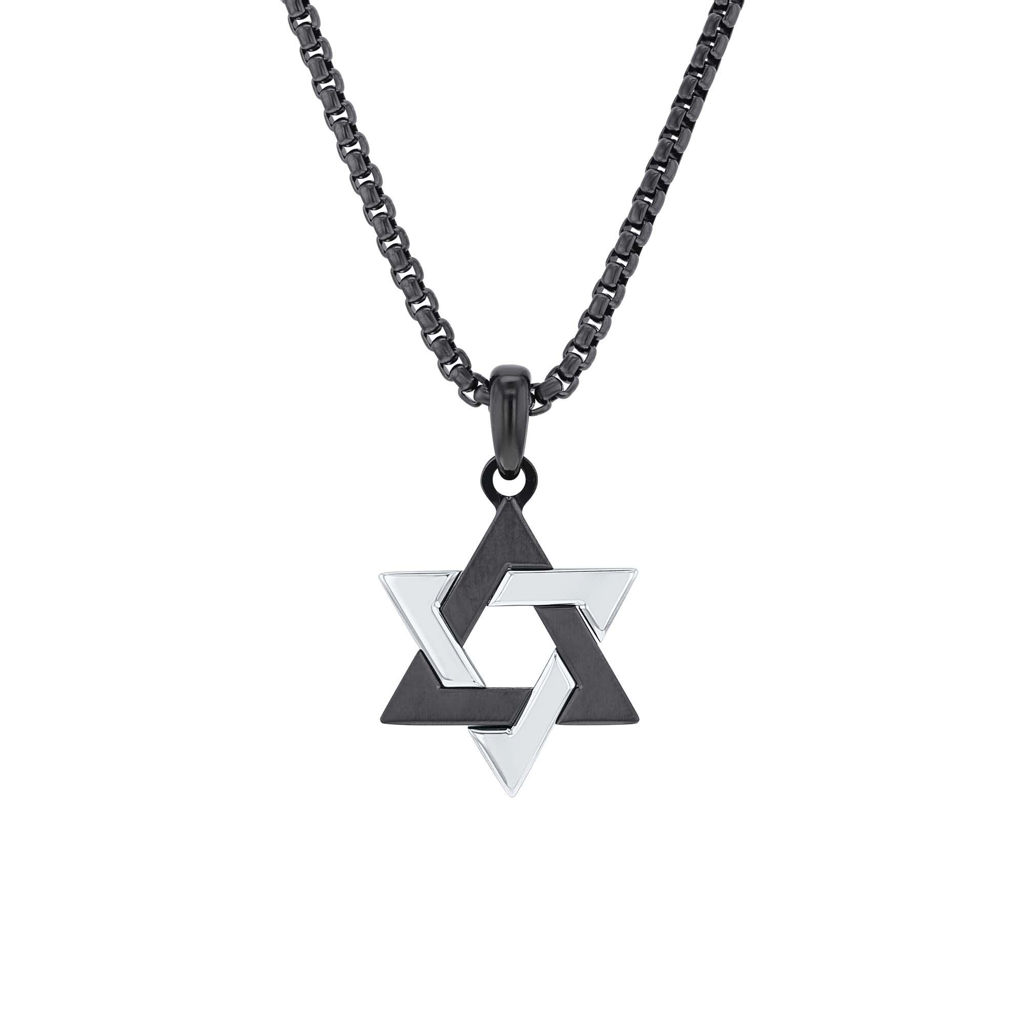 Star of David Stainless Steel Necklace – Steven Singer Jewelers