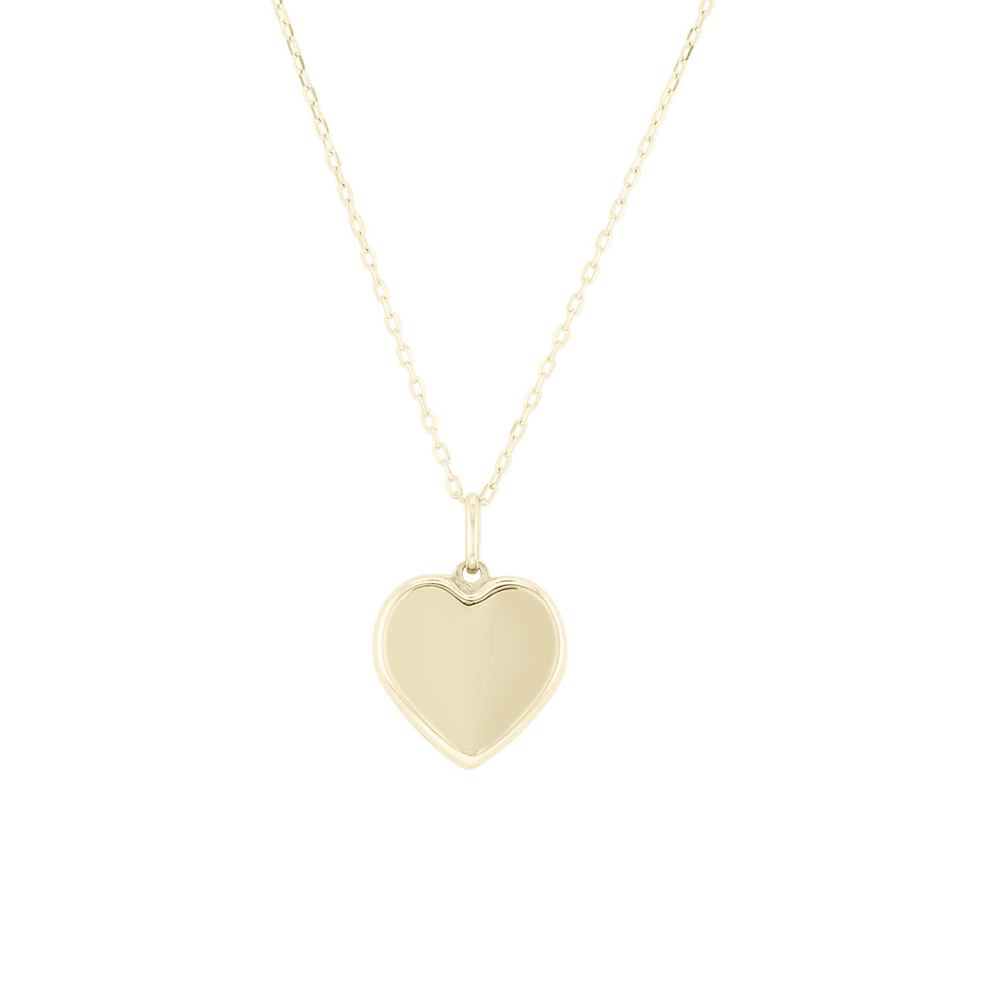 Remembrance Gold Heart Locket Necklace
