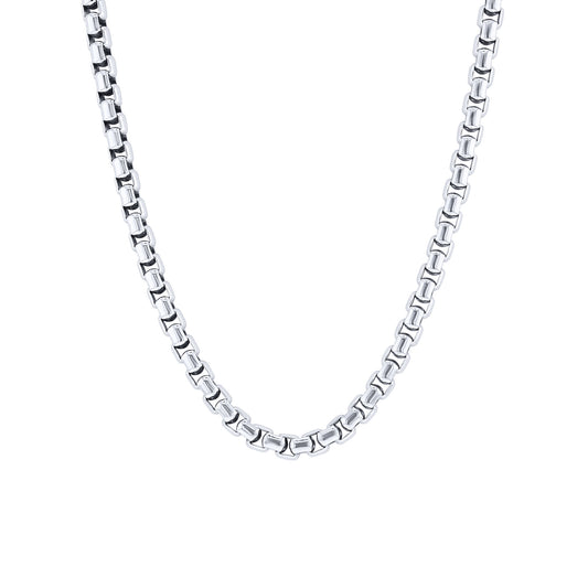 Silver Cactus Box Chain Necklace 5.3MM