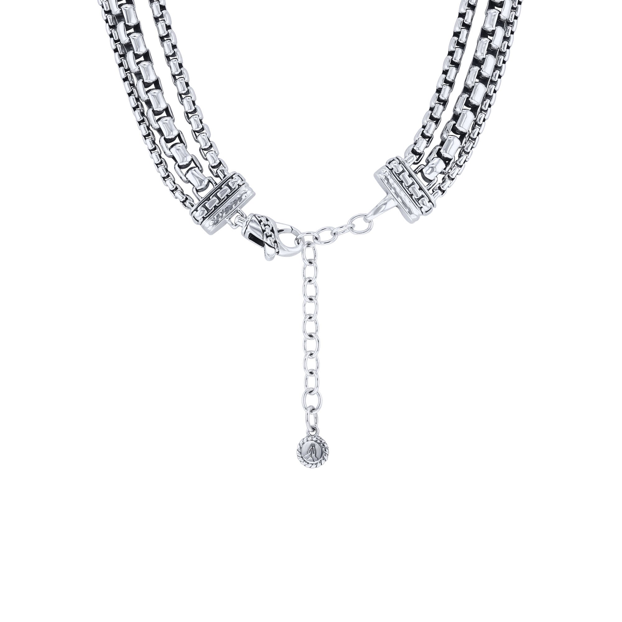 Silver Kerri Triple Box Chain Necklace