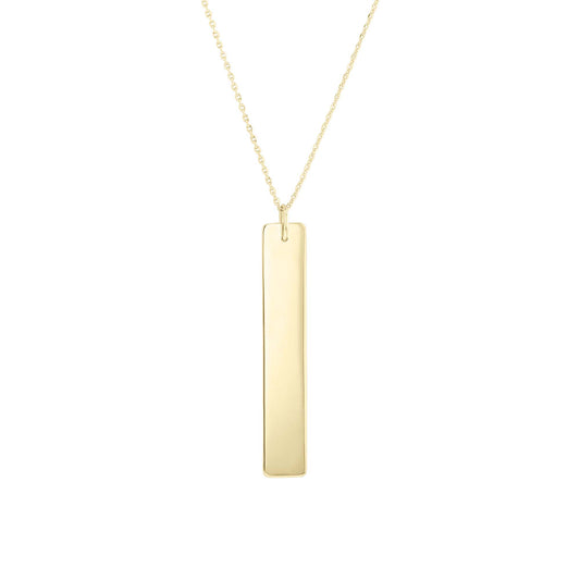 Gold Vertical Bar Necklace