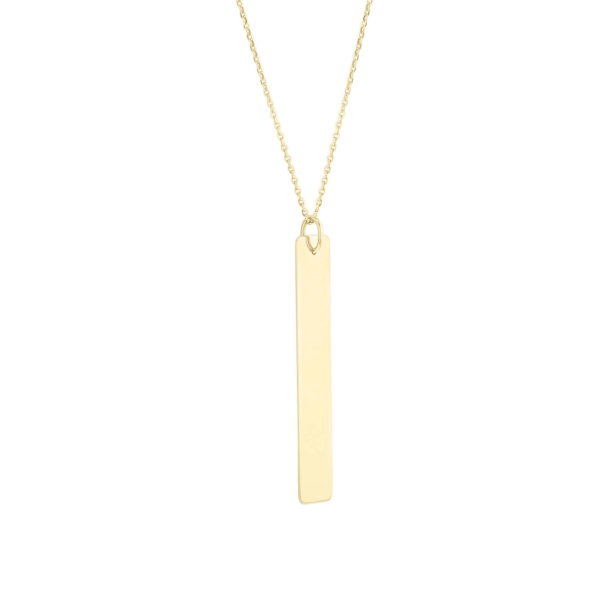 Gold Vertical Bar Necklace