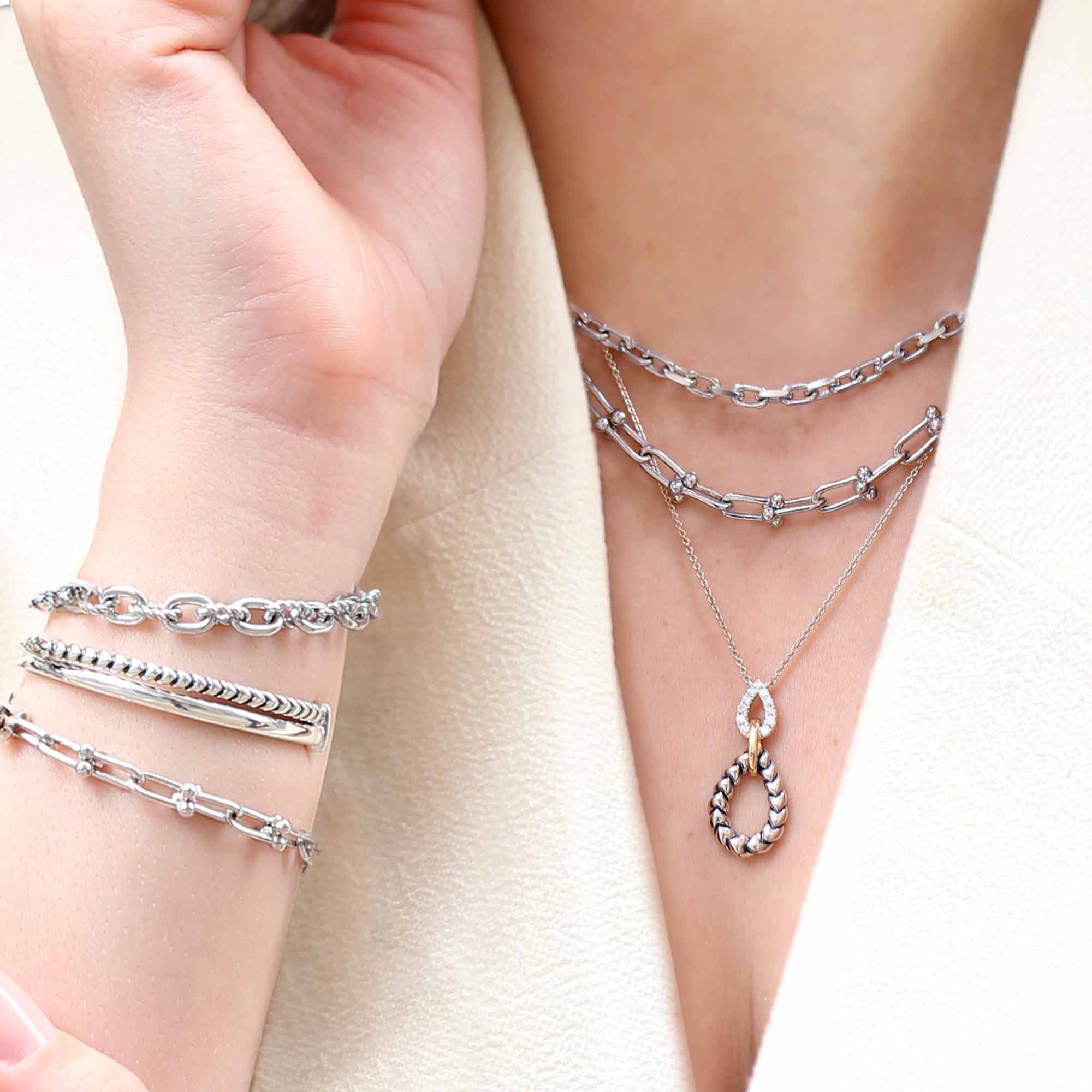 Silver Unforgettable U-Link Chain Necklace – Steven Singer Jewelers