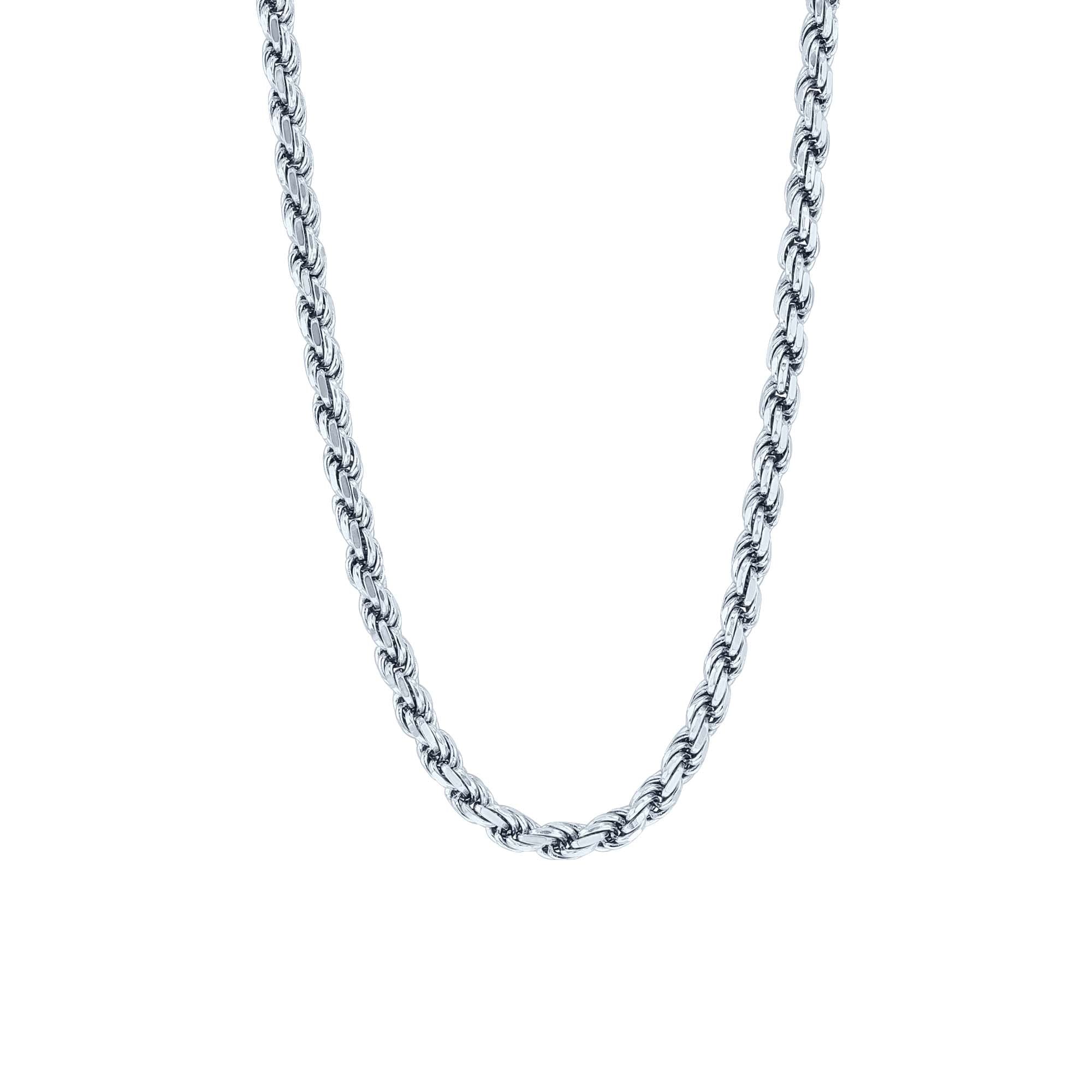 Silver Raiden Rope Chain Necklace