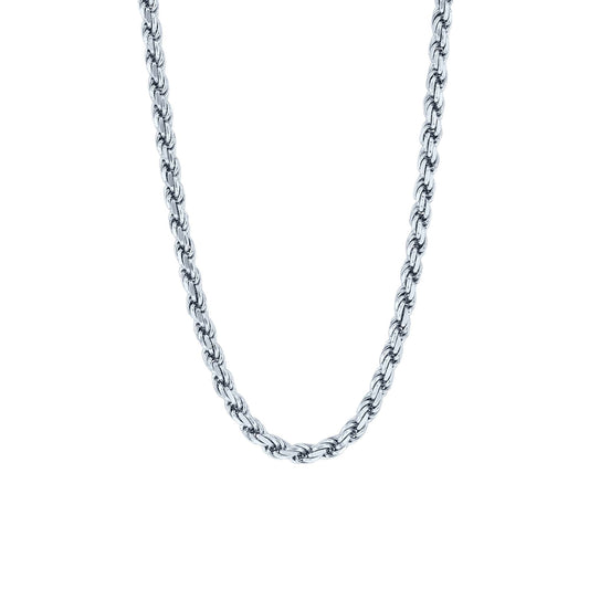 Silver Raiden Rope Chain Necklace