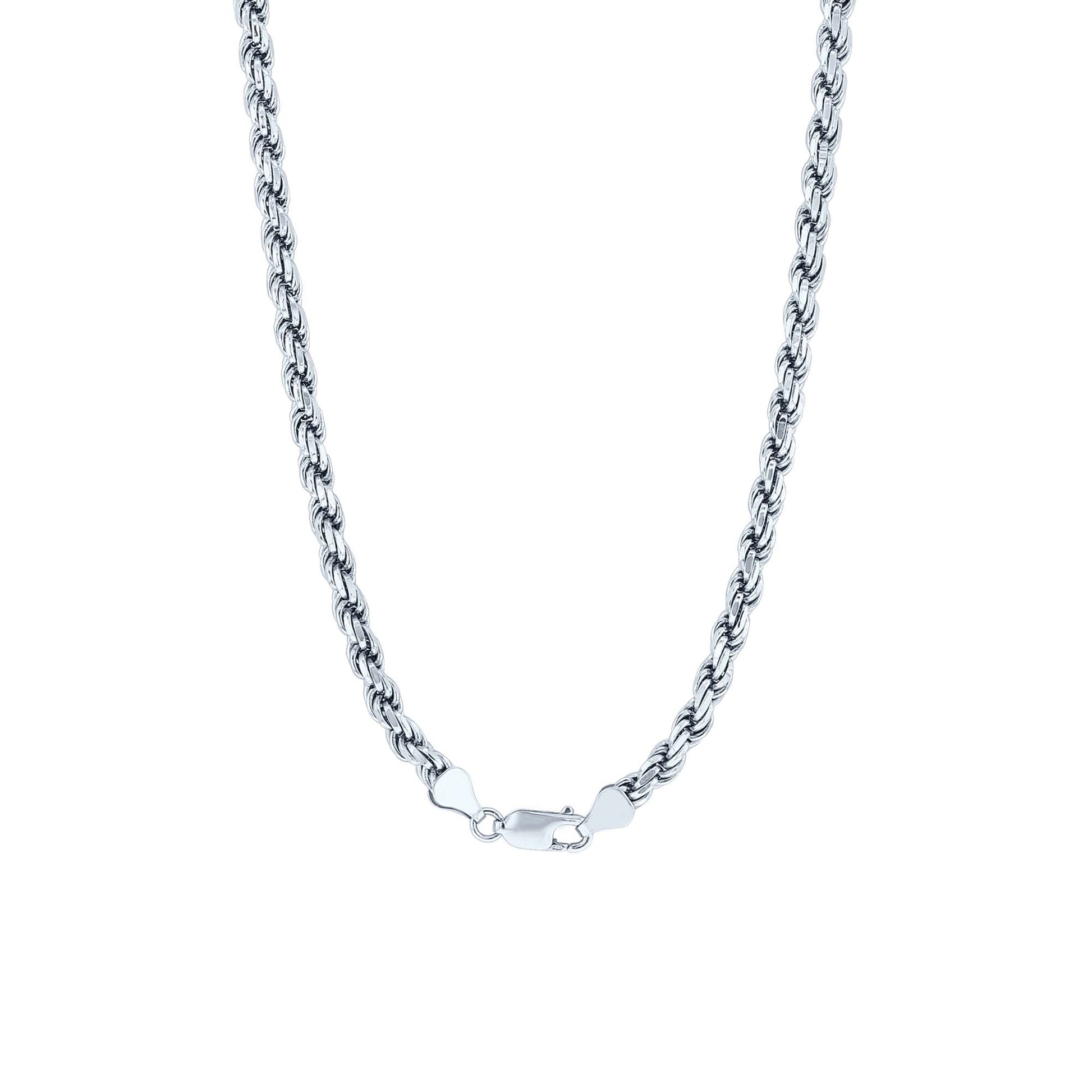 Silver Raiden Rope Chain Necklace