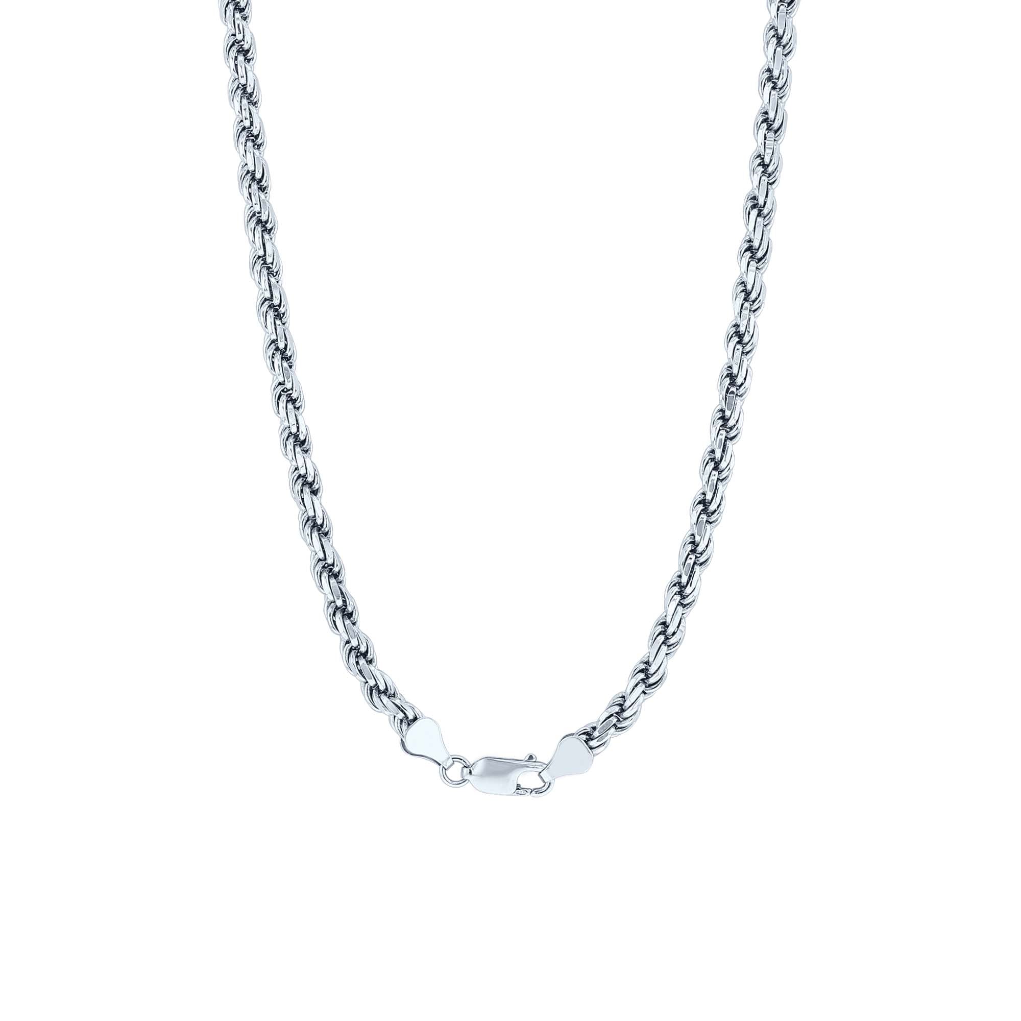Silver Raiden Rope Chain Necklace