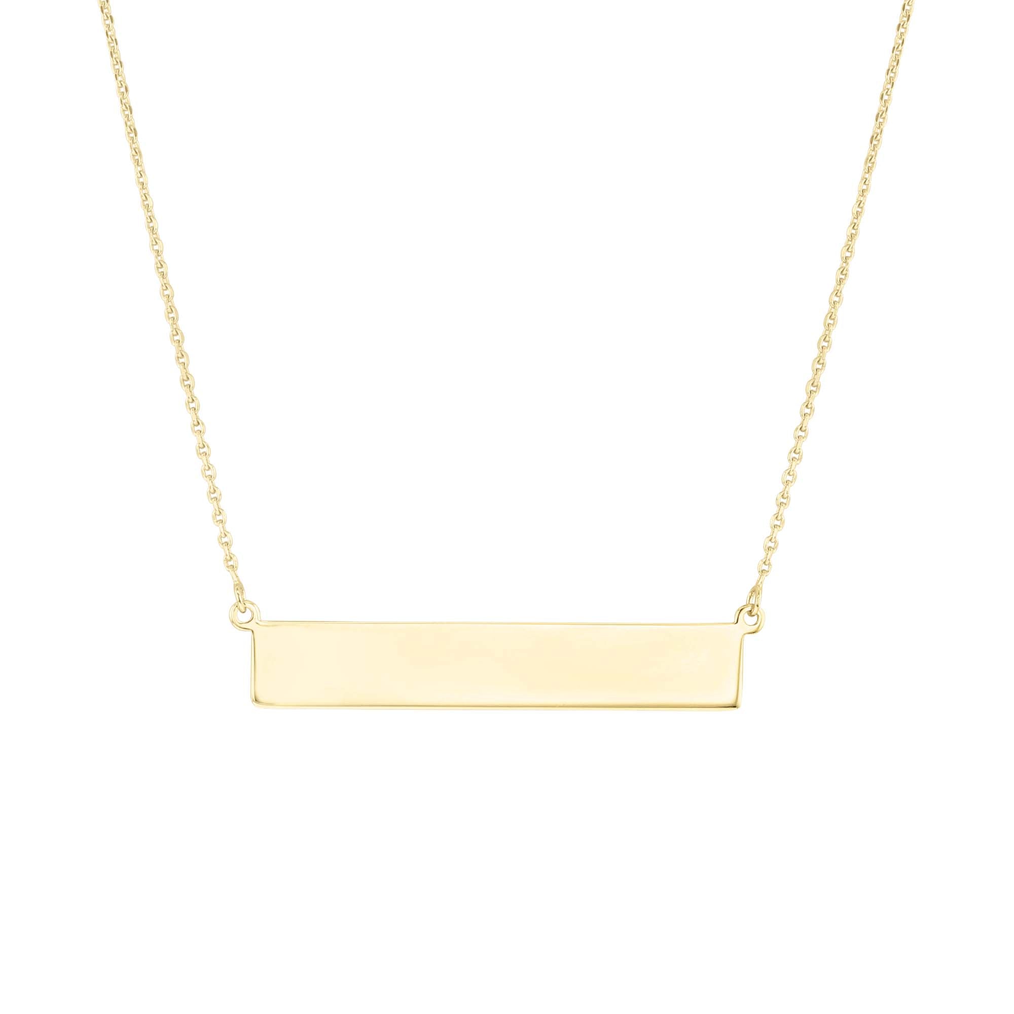 Gold Horizontal Bar Necklace
