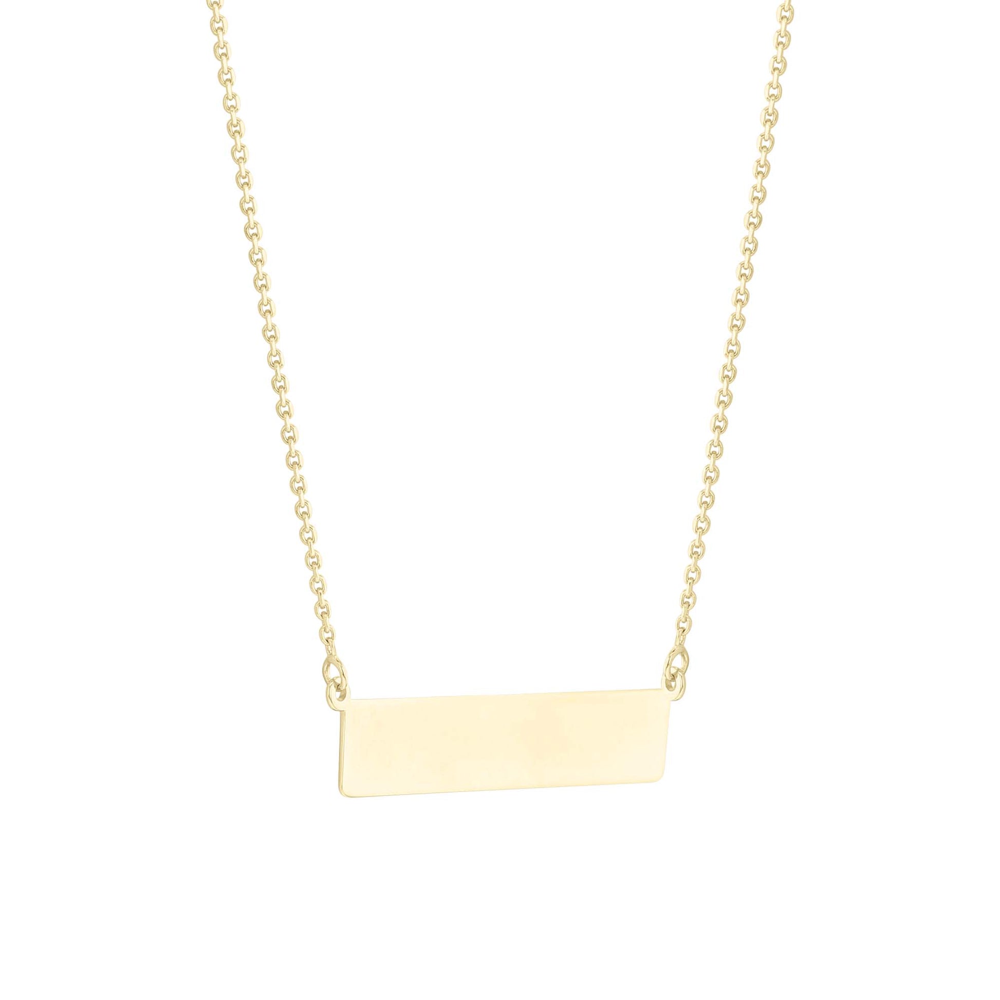 Gold Horizontal Bar Necklace