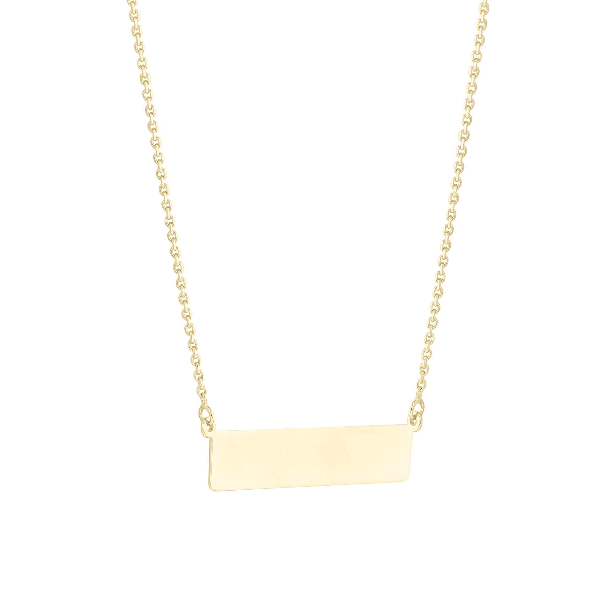 Gold Horizontal Bar Necklace