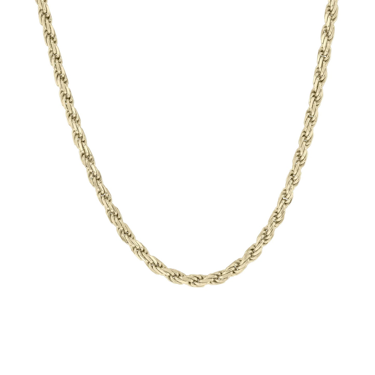 Franklin Silver & Gold Rope Chain Necklace- 3.7mm