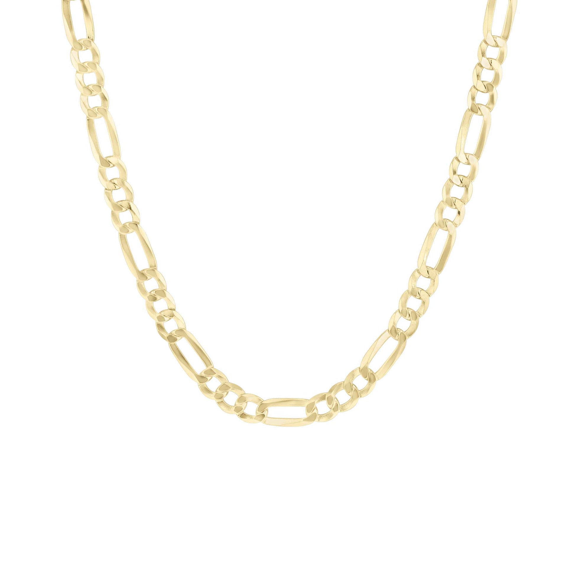 Franklin Silver & Gold Figaro Chain Necklace- 4.9mm