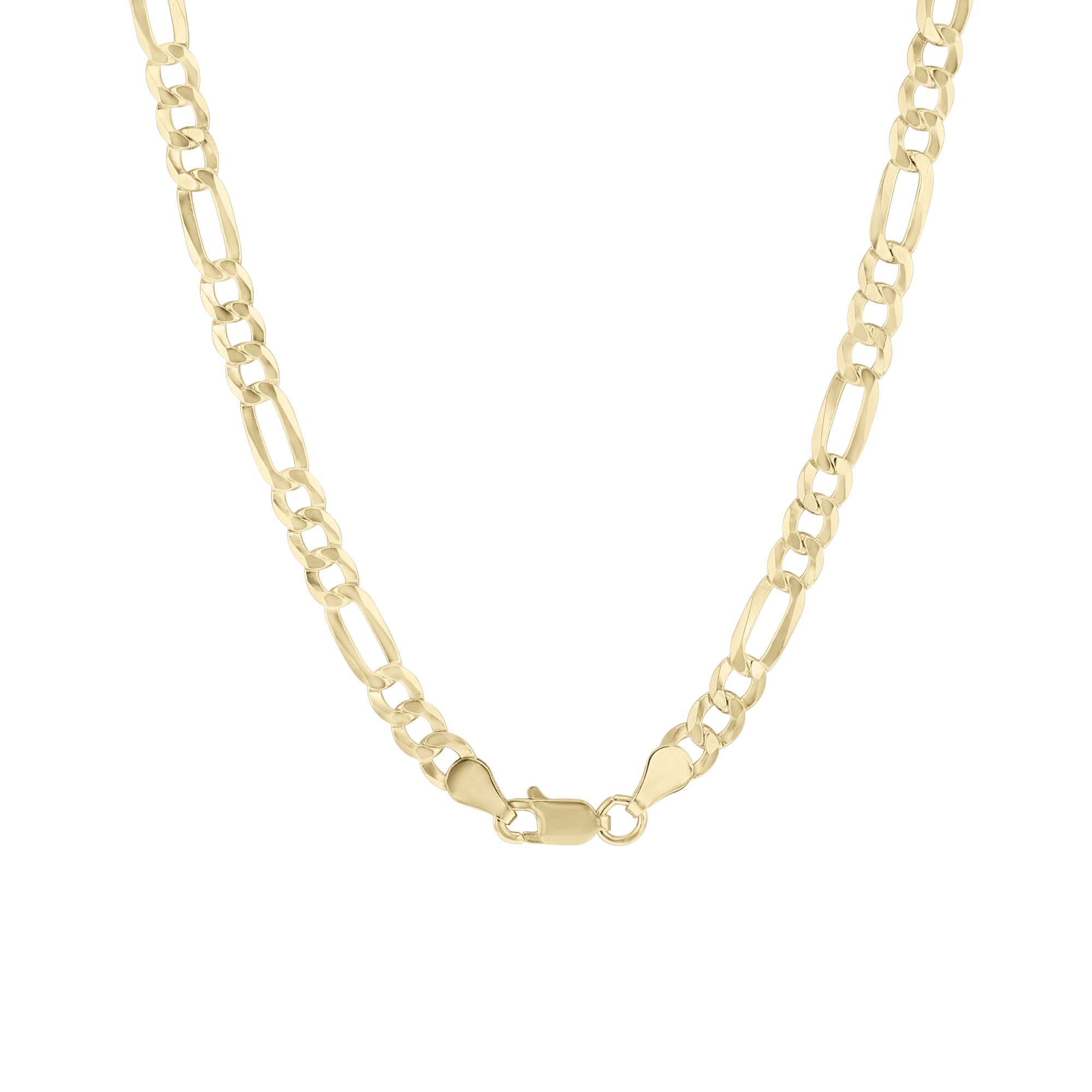 Franklin Silver & Gold Figaro Chain Necklace- 4.9mm