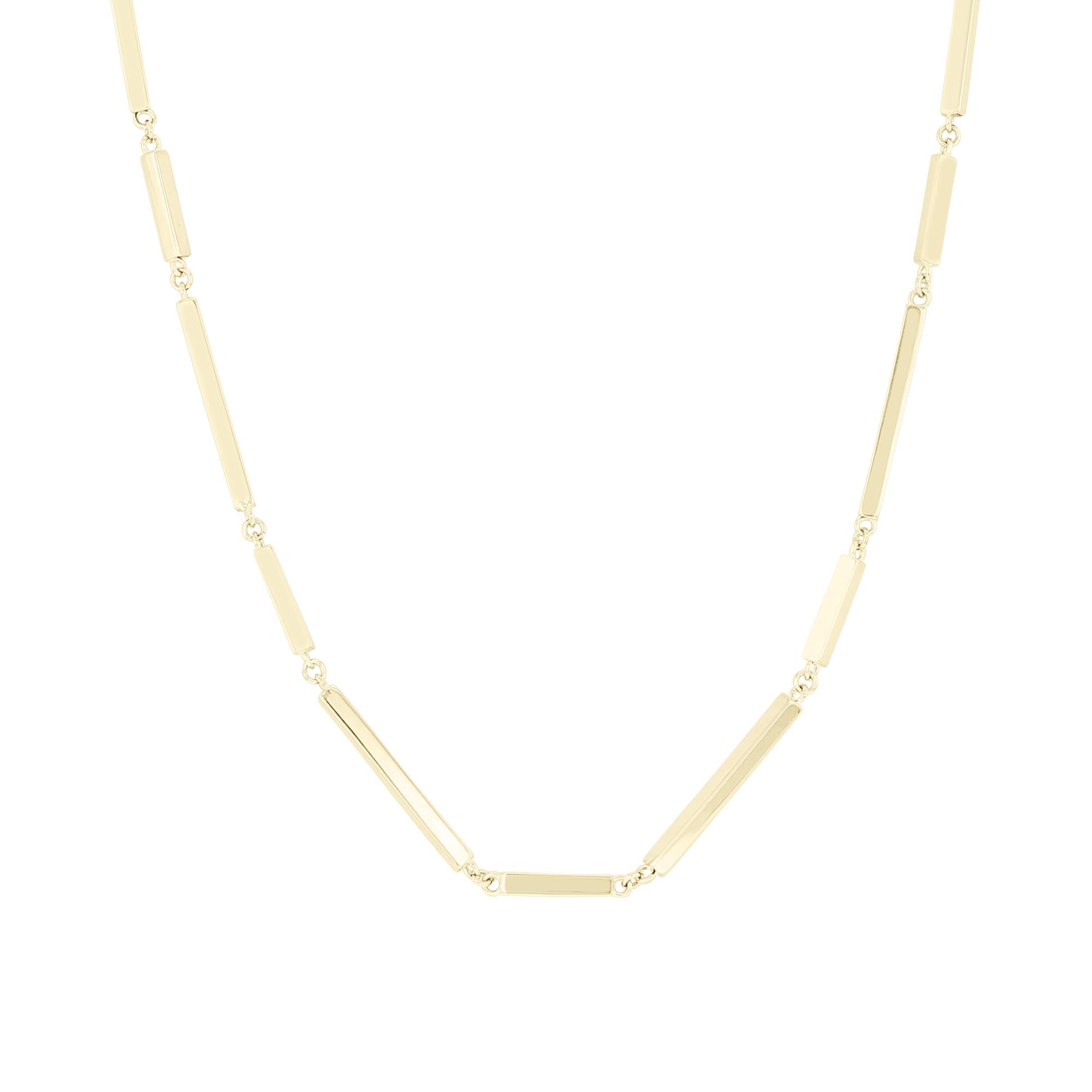 Amos Bar Link Gold Chain Necklace
