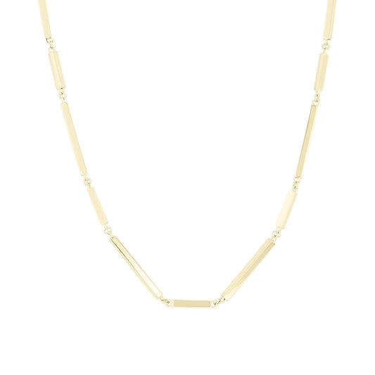 Amos Bar Link Gold Chain Necklace