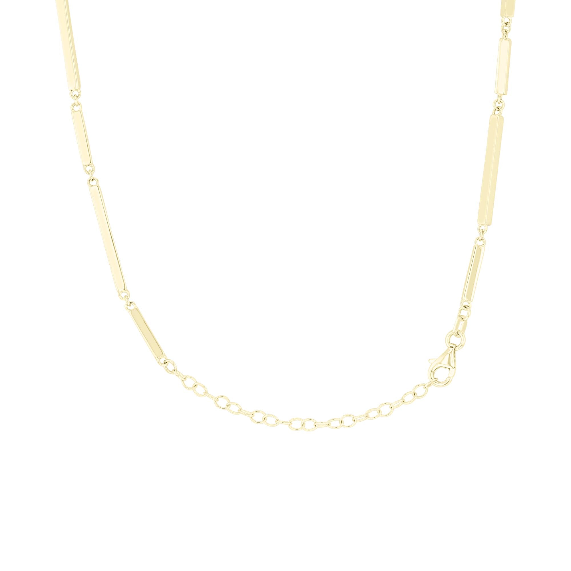 Amos Bar Link Gold Chain Necklace