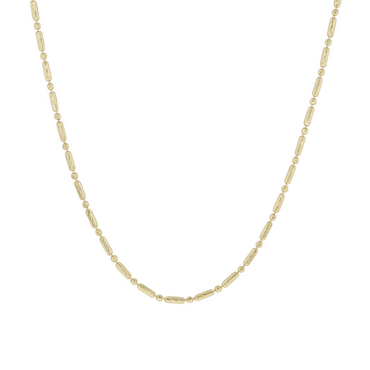 Beatific Bead & Bar Gold Necklace