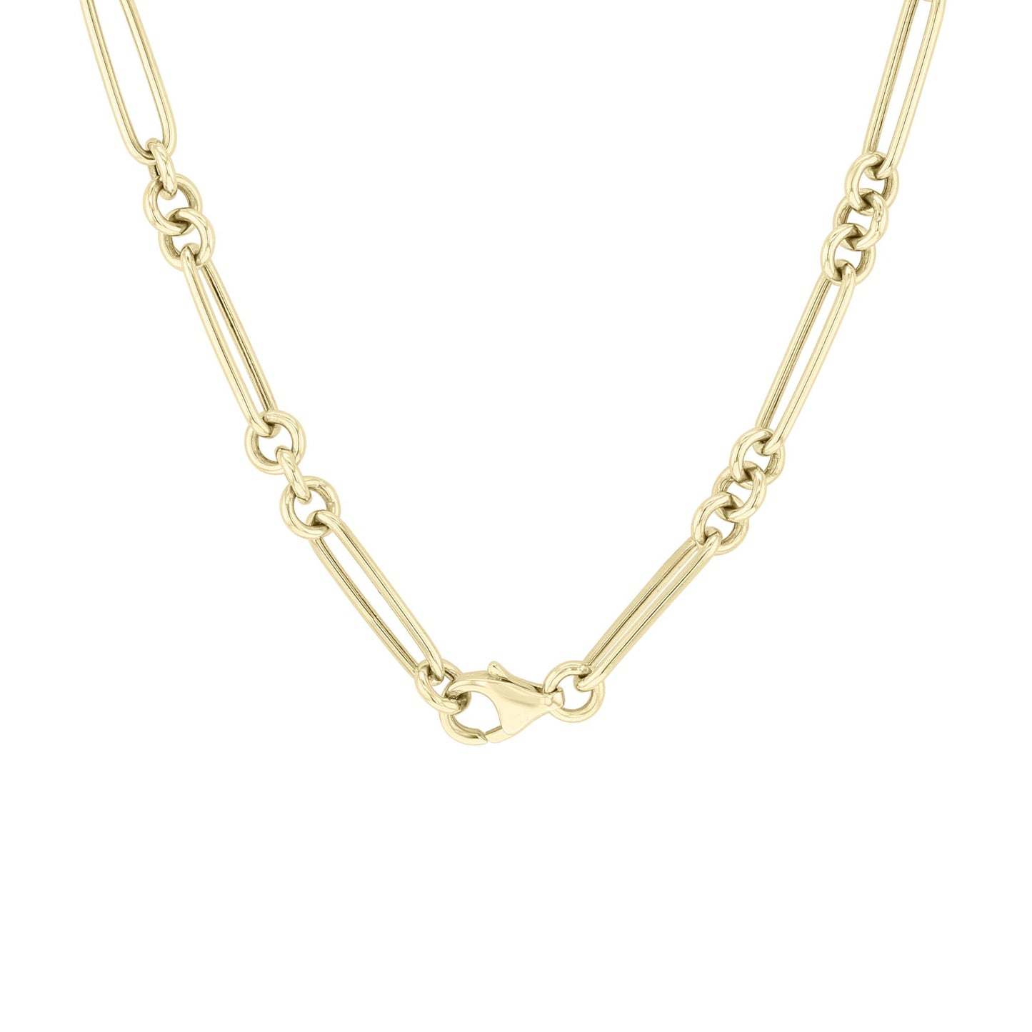 Long Link Chain Charm-Ring Necklace