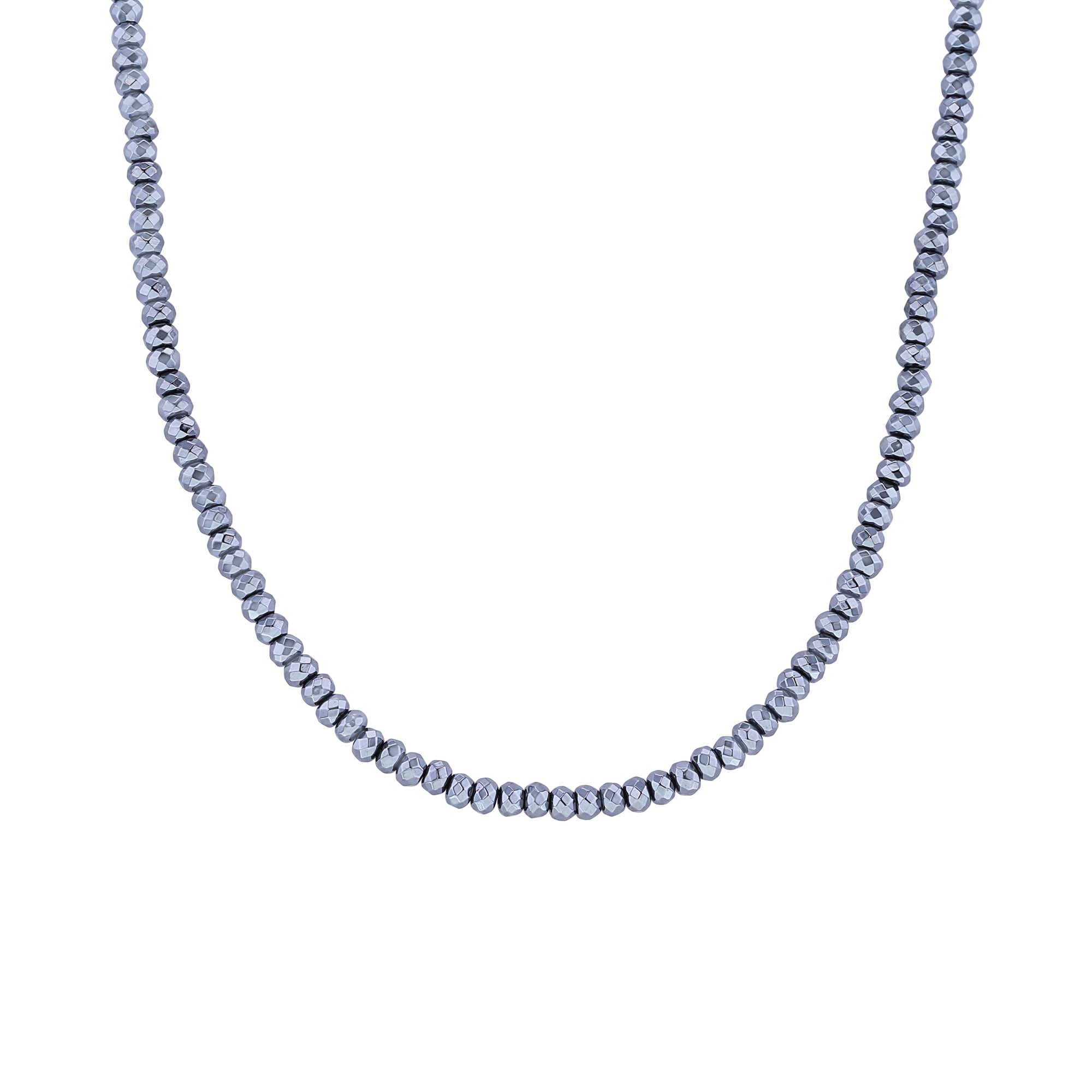 Holden Stainless Steel Hematite Beaded Necklace