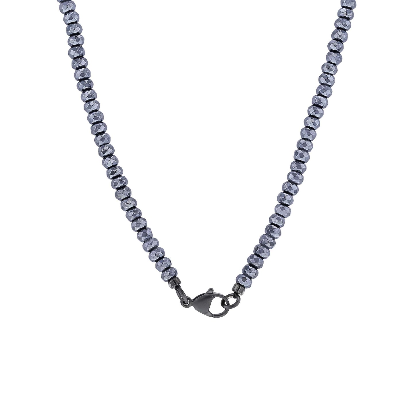 Holden Stainless Steel Hematite Beaded Necklace