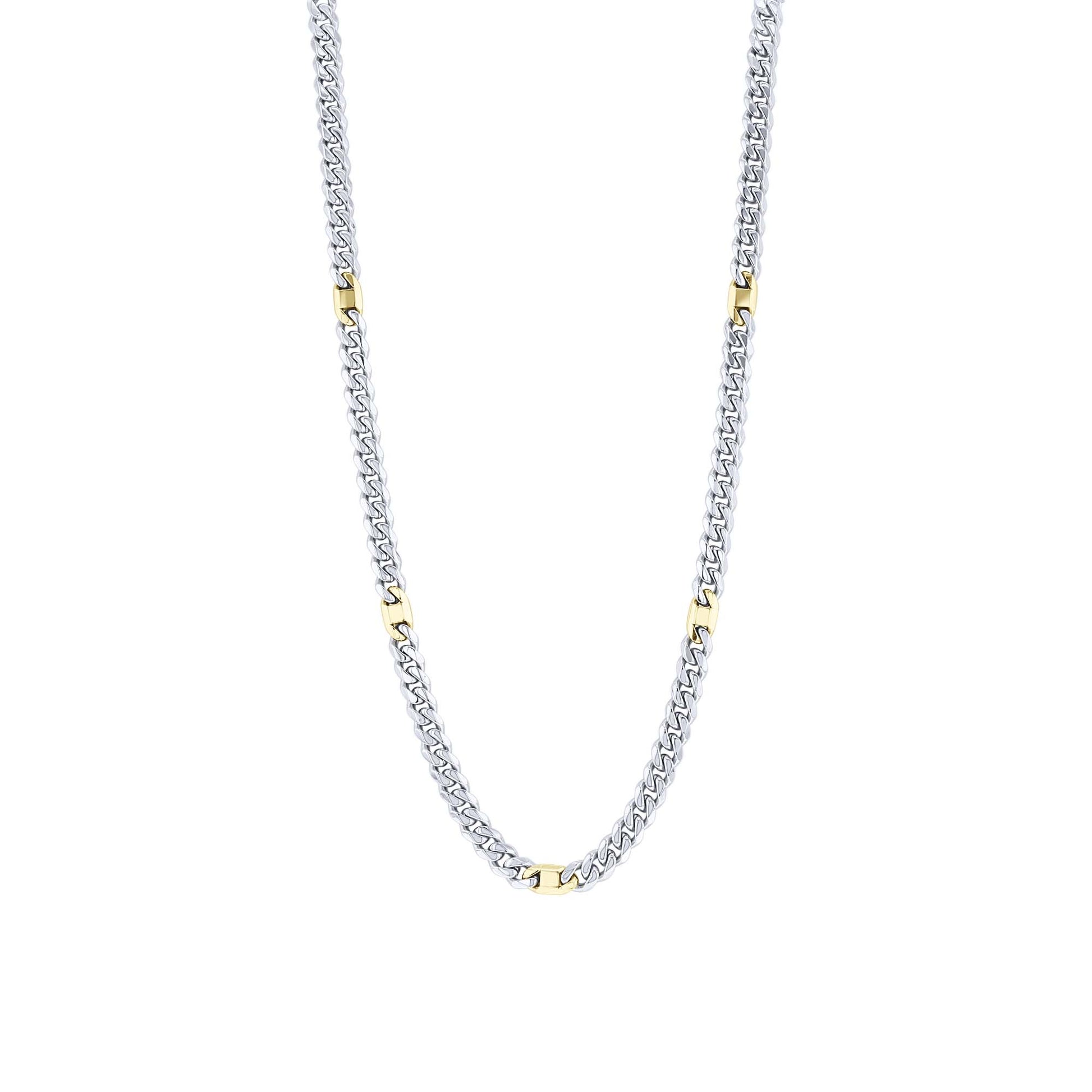 Metairie Stainless Steel & Gold Plated Curb Chain Necklace