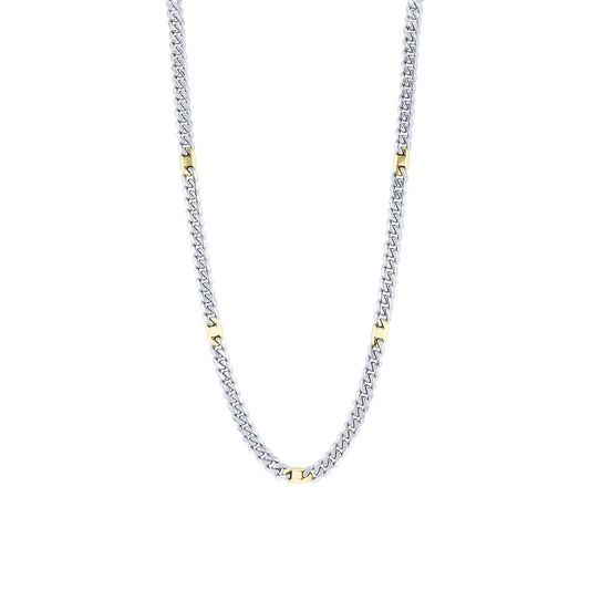 Metairie Stainless Steel & Gold Plated Curb Chain Necklace