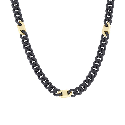 Metairie Stainless Steel & Gold Plated Curb Chain Necklace
