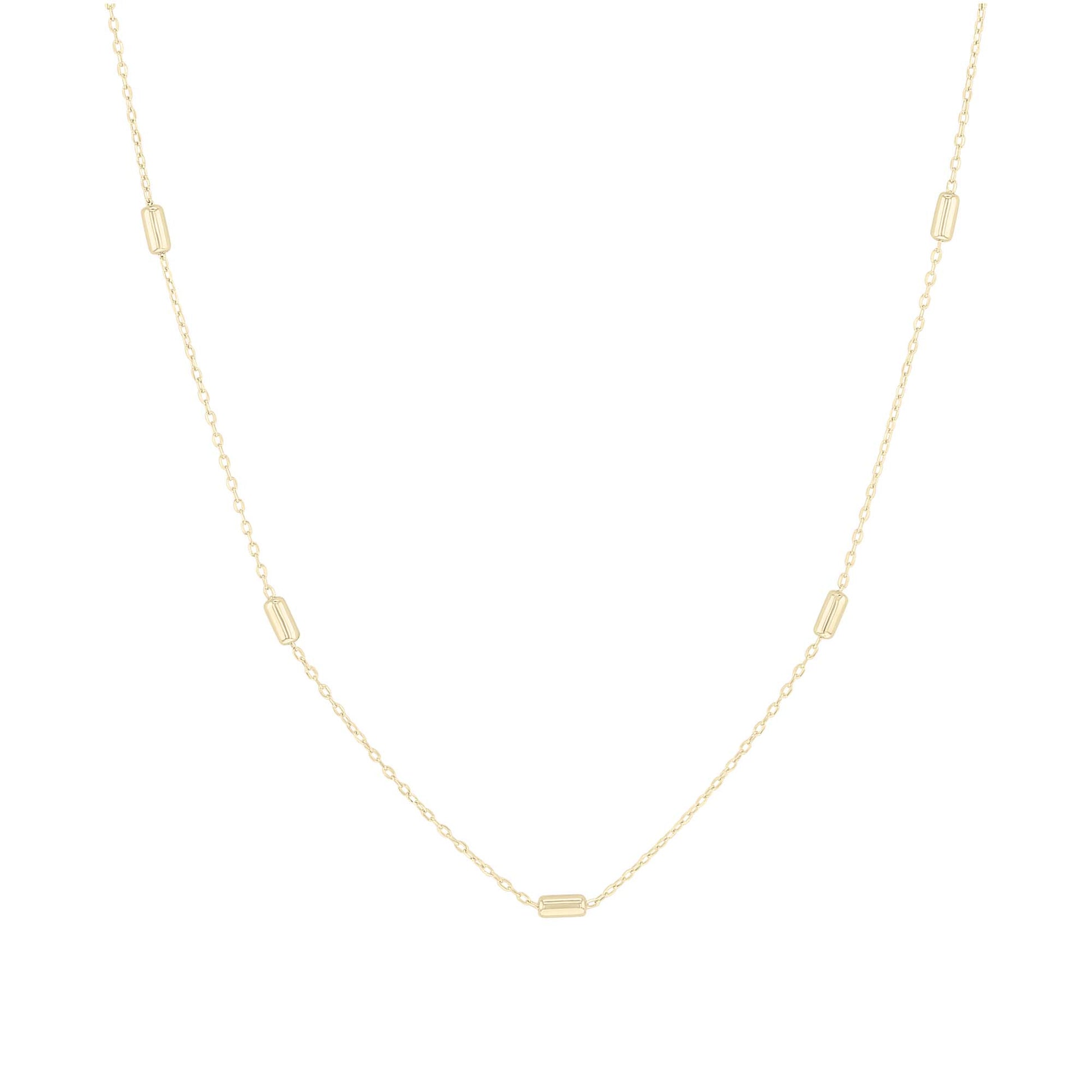 Melbourne Gold Barrel Station Chain Necklace
