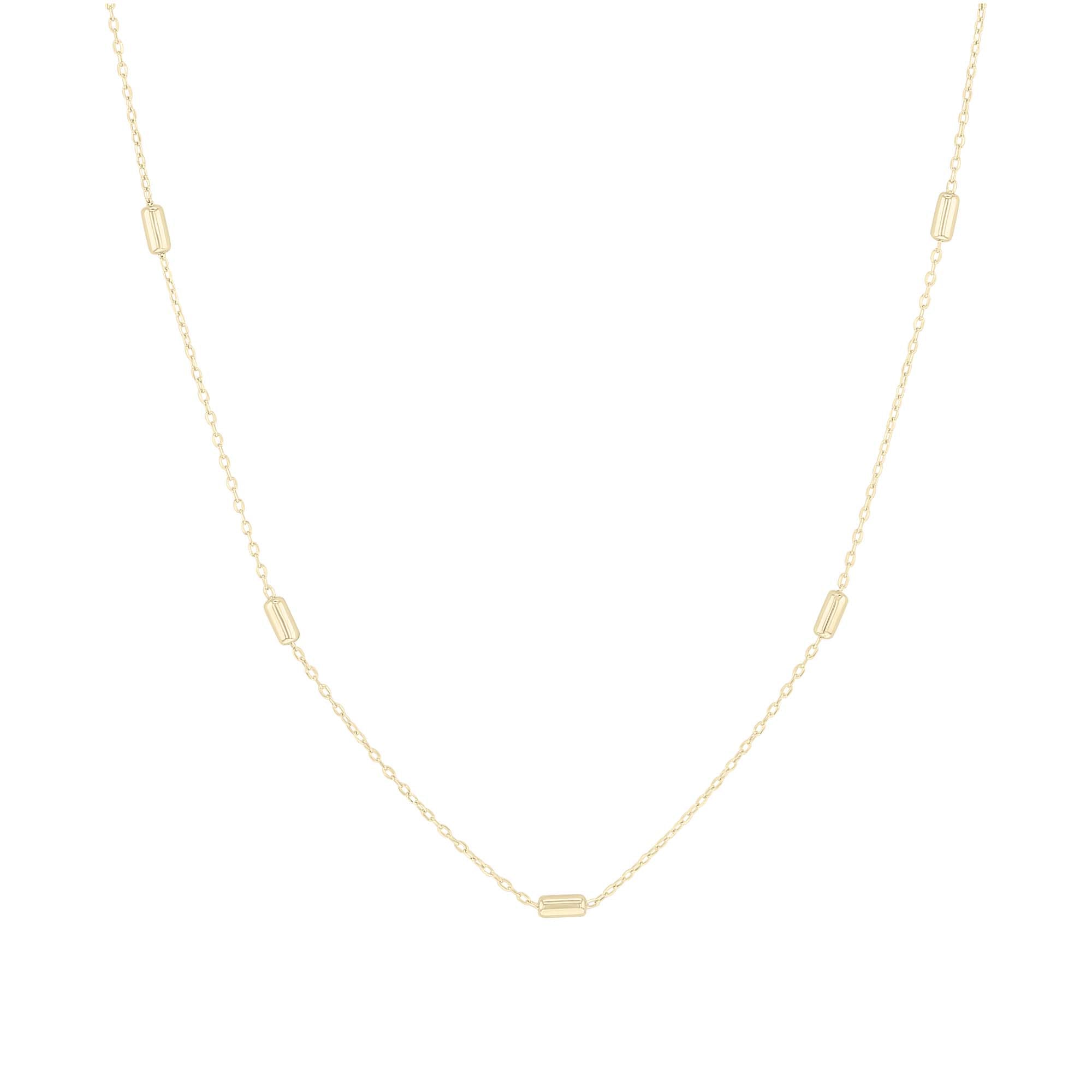 Melbourne Gold Barrel Station Chain Necklace