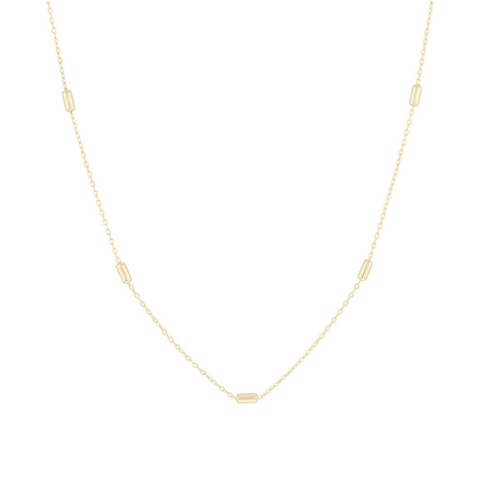 Melbourne Gold Barrel Station Chain Necklace