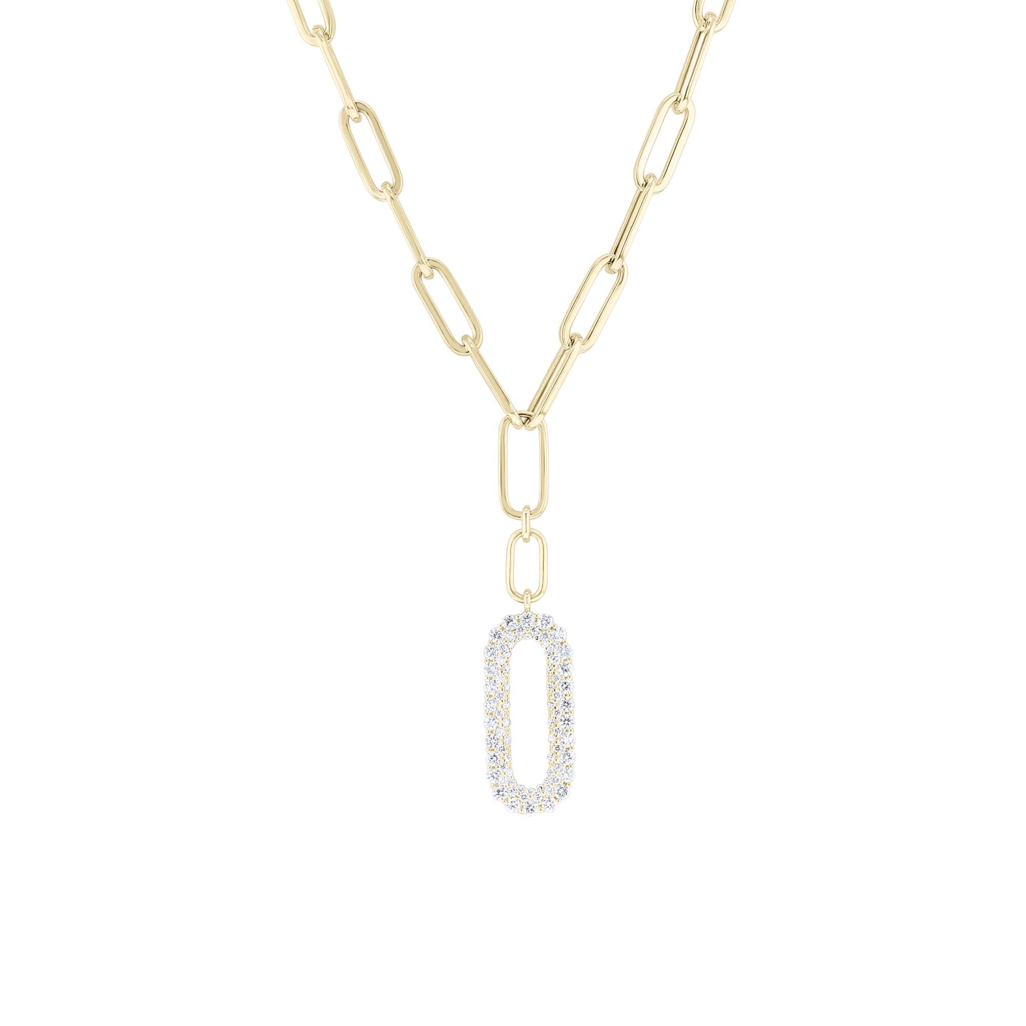 Parker Paper Clip Diamond Necklace
