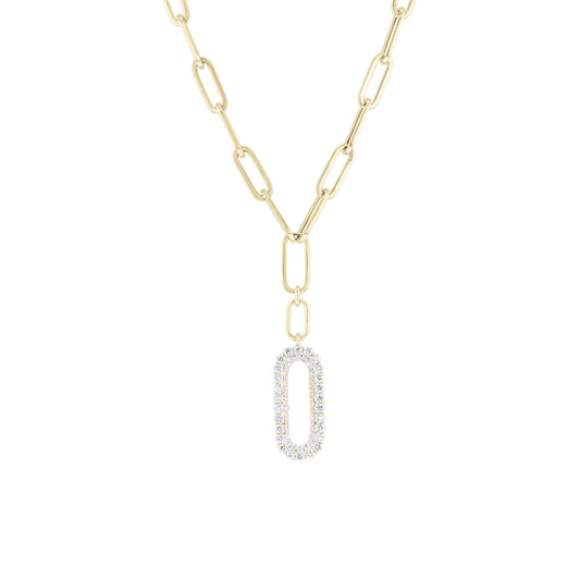 Parker Paper Clip Diamond Necklace