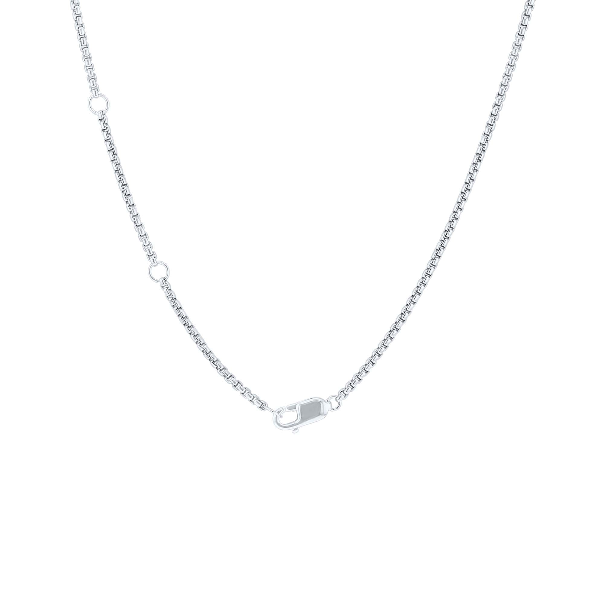Silver Sloane Coupled Ring Diamond Necklace
