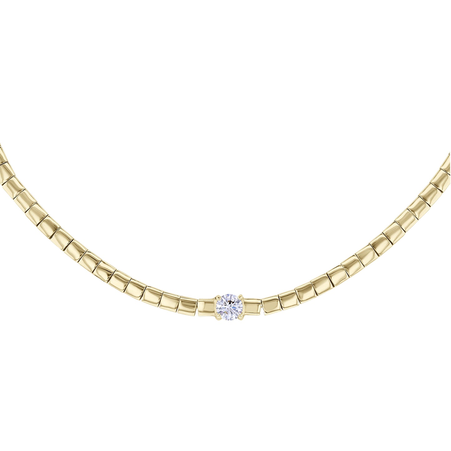Omega Solitaire Diamond Necklace