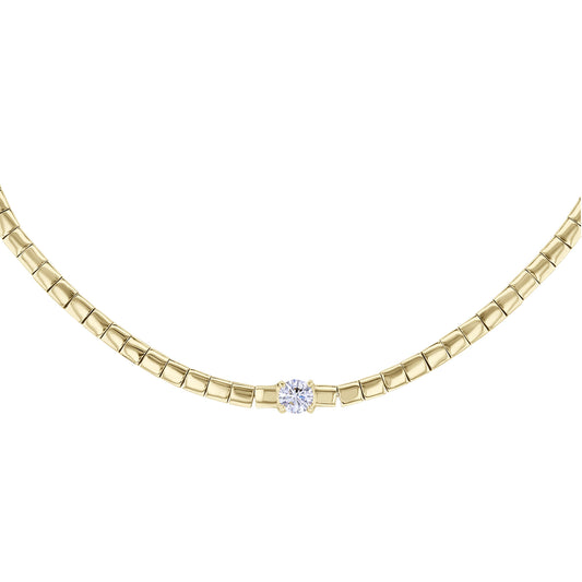 Omega Solitaire Diamond Necklace