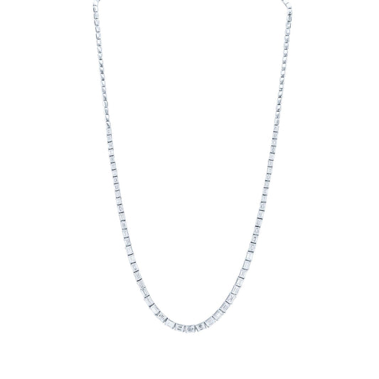 Elegantly Emerald Diamond Tennis Necklace