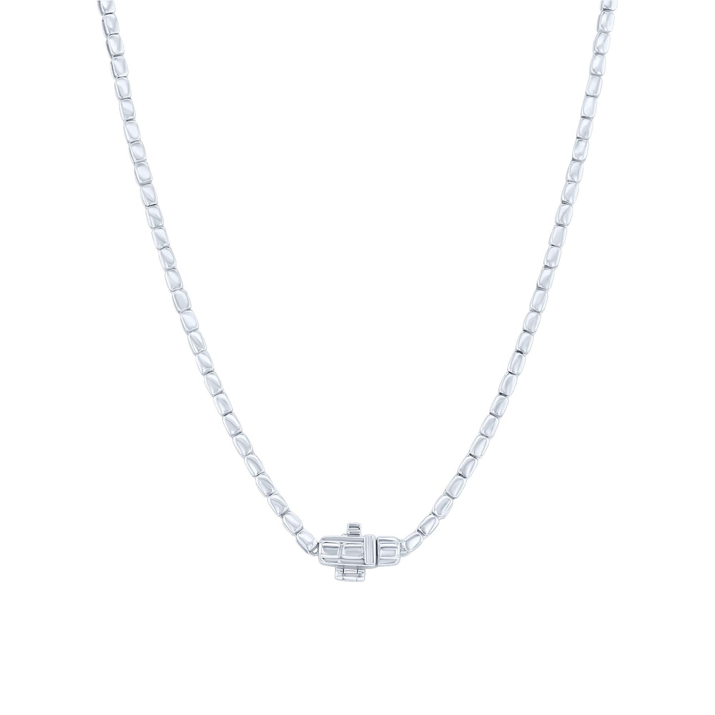 Elegantly Emerald Diamond Tennis Necklace