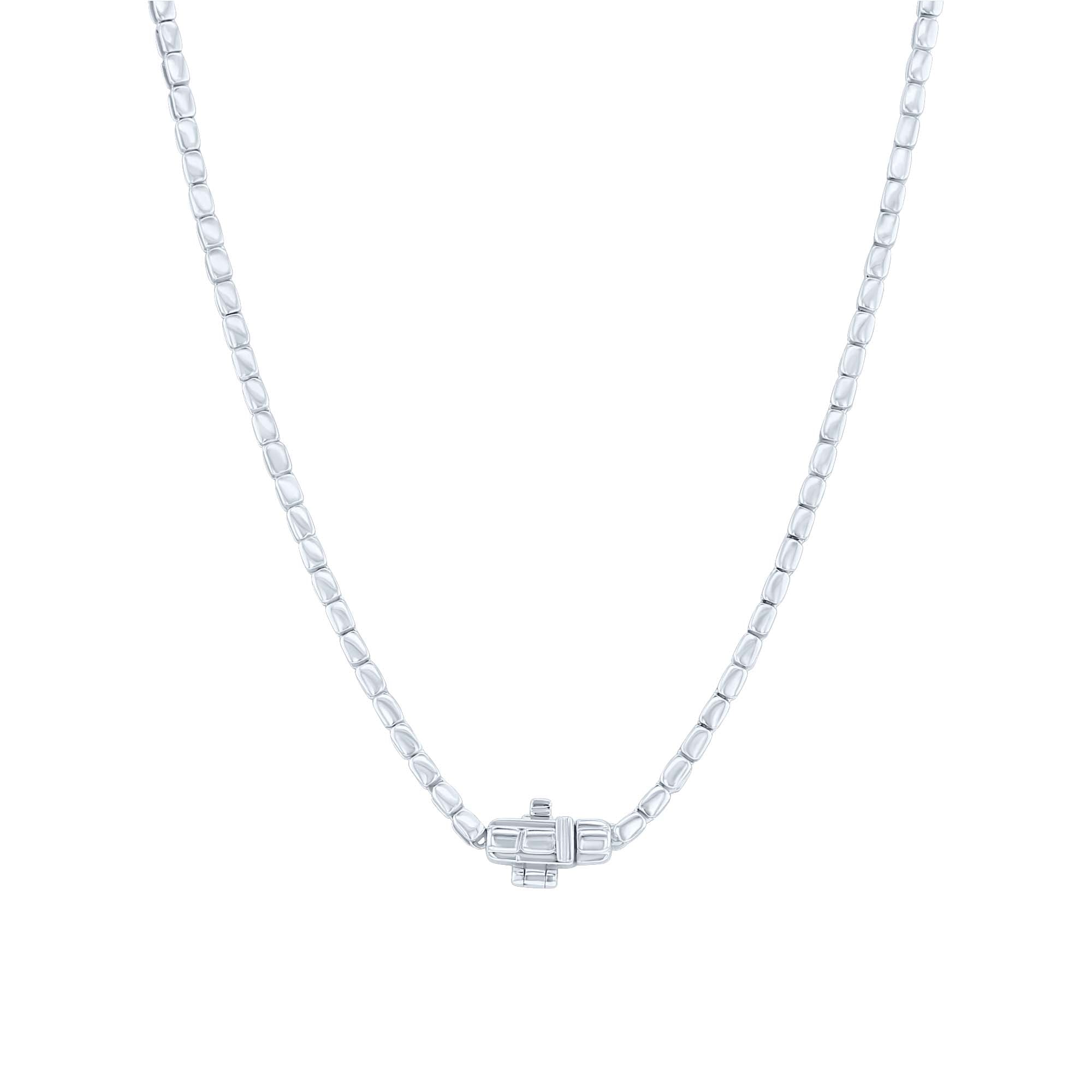 Elegantly Emerald Diamond Tennis Necklace